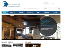 Tablet Screenshot of edgewaterconst.com